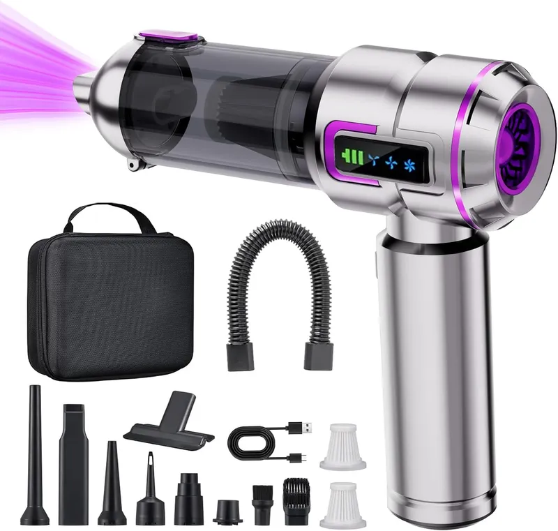 Lyiazsoy 4-in-1 Autostaubsauger ST-6697A Plus – Silber / Lila